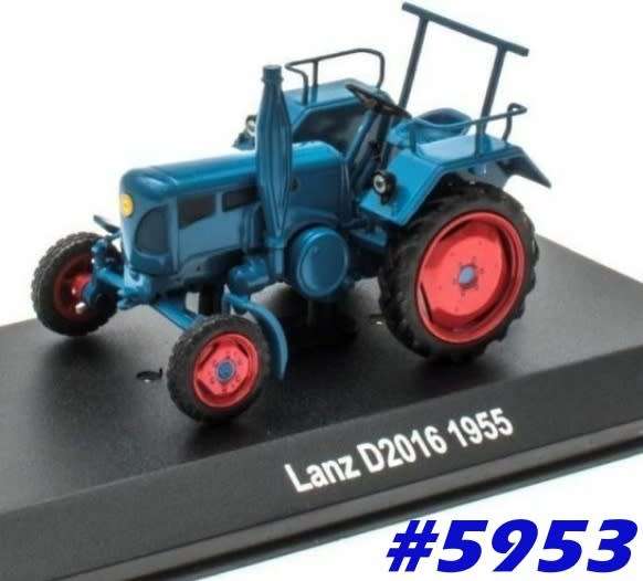 Lanz D2016 1955 tractor blue 1/43 UH/Hachette NEWinBlister  #5953 instant wheels