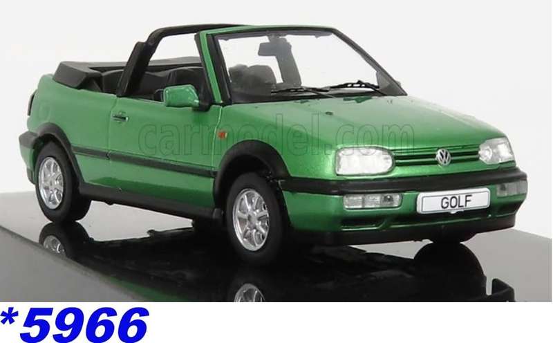 Volkswagen Golf III Cabriolet 1995 green-met 1:43 IXO NEW+boxed.      *5966 instant wheels