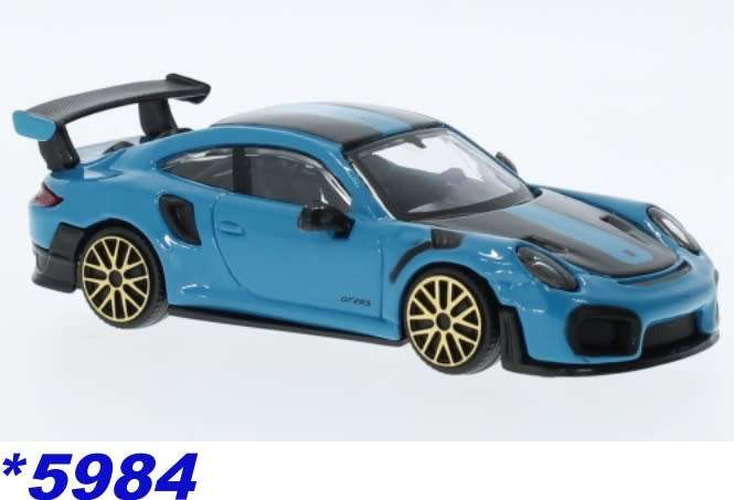 Porsche 911 (991.2) GT2 RS 2023 blue/black 1/43 Bburago NEW+boxed *5984 instant wheels