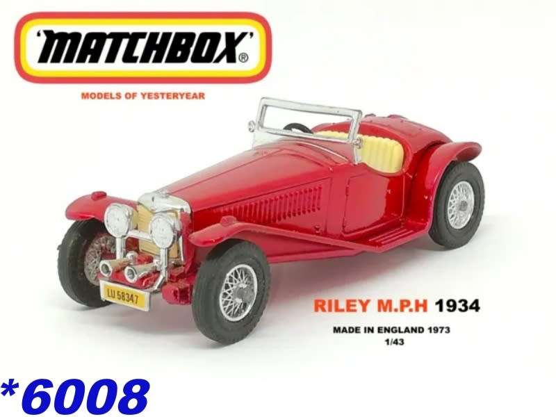 Riley M.P.H. Roadster 1934 red-met 1/43 MOY/Matchbox NEW+showcased *6008 instant wheels