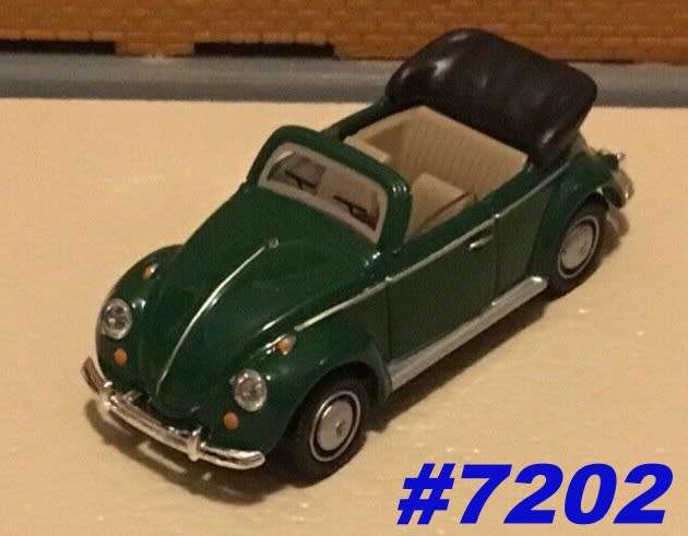 Volkswagen Beetle Cabriolet 1961 green 1/72 Schuco NEW+boxed  #7202 instant wheels