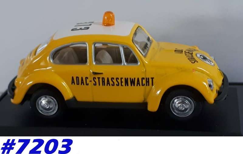 Volkswagen Beetle 1302 1970 ADAC Roadside assistance 1/72 Schuco NEW+boxed  #7203 instant wheels