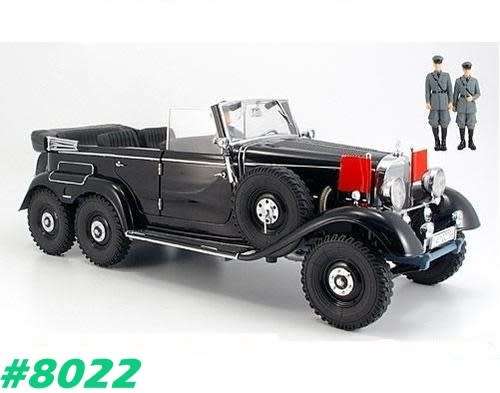Mercedes-Benz G4 (W31) 6x6 1938 black 1/18 Premier Signature Models NEW+boxed  #8022 instant wheels