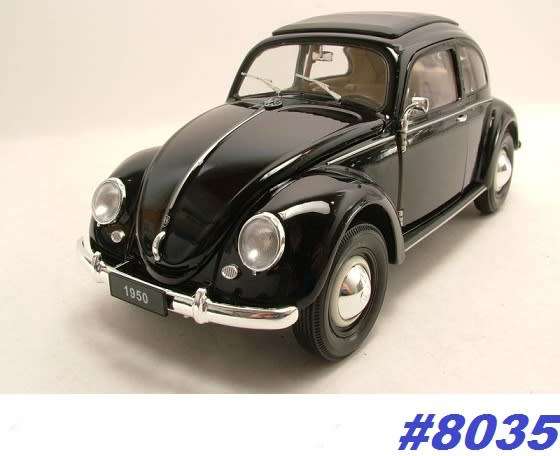 Volkswagen 1950 Pretzel Beetle fldng roof 1/18 Welly NEW+boxed  #8035 instant wheels