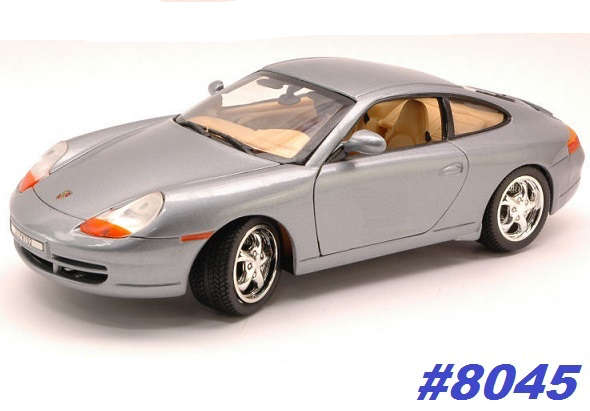 Porsche 911 (996) Carrera grey-met 1999 1/18 MotorMax NEW  #8045 instant wheels