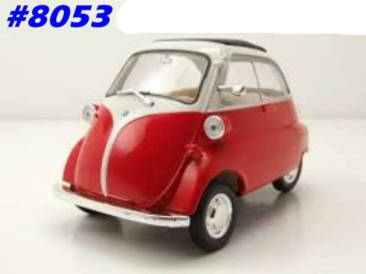 BMW Isetta 250 1955 red+white 1/18 Welly NEW+boxed  #8053 instant wheels