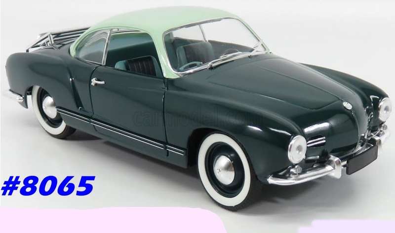 Volkswagen Karmann Ghia 1957 green 1/18 Solido NEW+showcased #8065 instant wheels