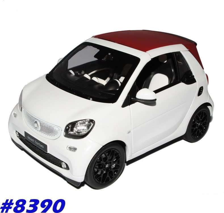 Smart-for-two-Cabriolet 2017 white 1/18 Norev NEW+boxed  #8390 instant wheels