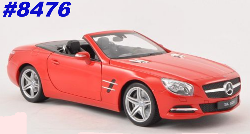 Mercedes-Benz SL 500 (R231) cabrio 2012 red 1/18 Welly NEW+boxed  #8476 instant wheels