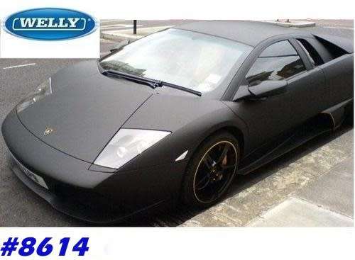 Lamborghini Murcielago 2010 MATTE BLACK 1/18 Welly NEW+boxed  #8614 instant wheels