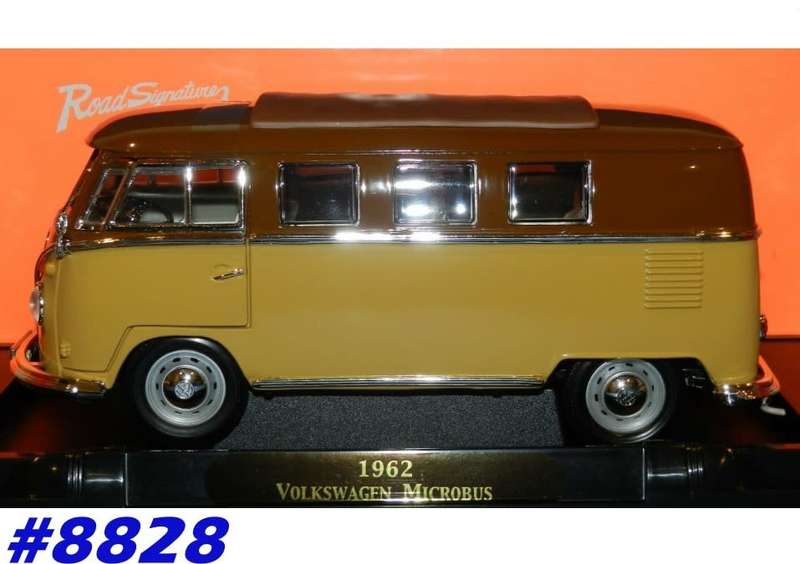 Volkswagen T1 Kombi 1962 2-tone brown 1/18 LuckyToys NEW+boxed  #8828 instant wheels