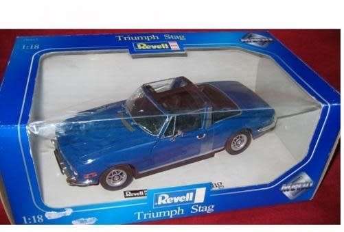TRIUMPH Stag cabriolet (open) 1970 blue 1/43 Revell NEW+boxed #8853 instant wheels