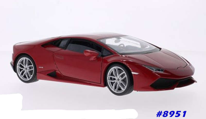 Lamborghini Huracan LP 610-4 2014 red-met 1/18 Welly NEW+boxed #8951 instant wheels
