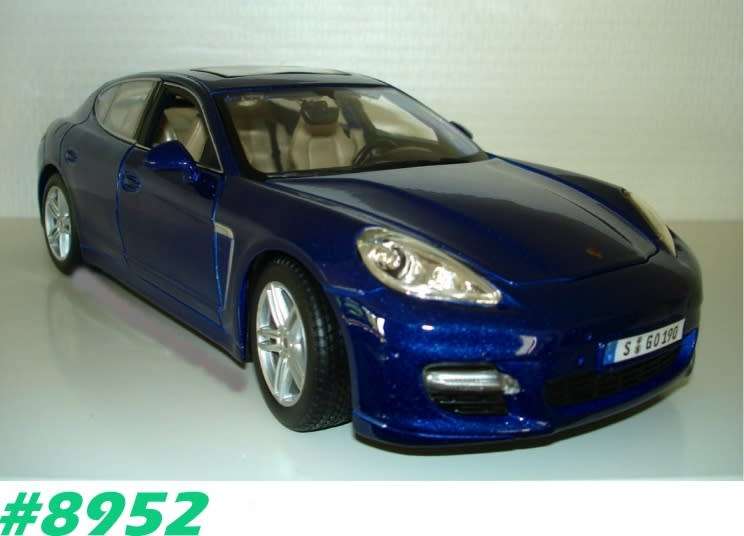 Porsche Panamera Turbo 2009 blue-met 1/18 Maisto NEW+boxed  #8952 instant wheels