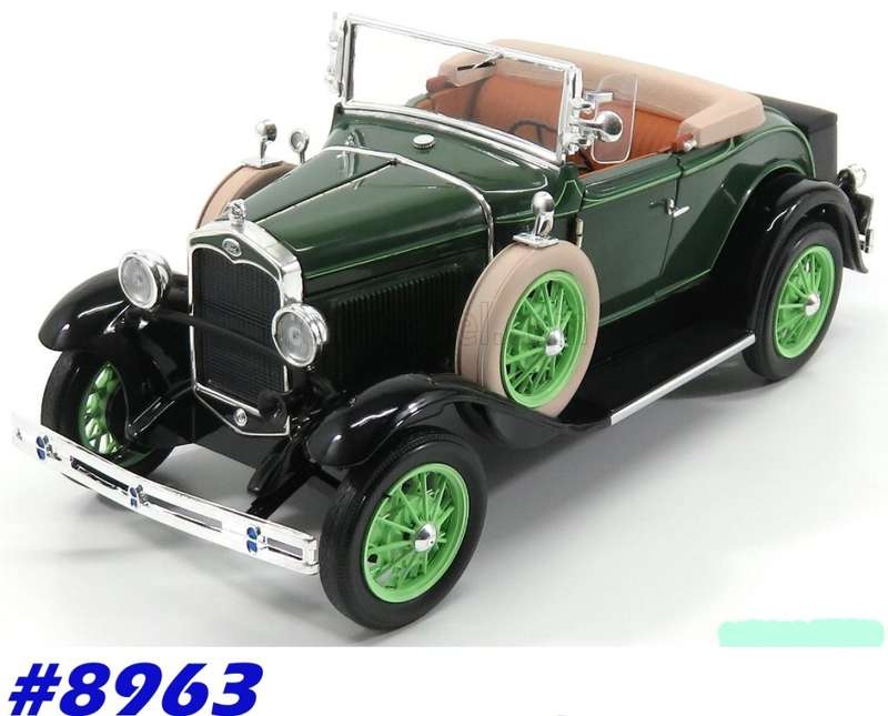 Ford Model A Roadster 1931 green 1/18 Sunstar NEW+boxed  #8963 instant wheels