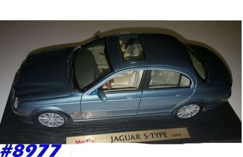 Jaguar S-Type 1999 blue-grey-met 1/18 Maisto NEW+reboxed #8977 instant wheels