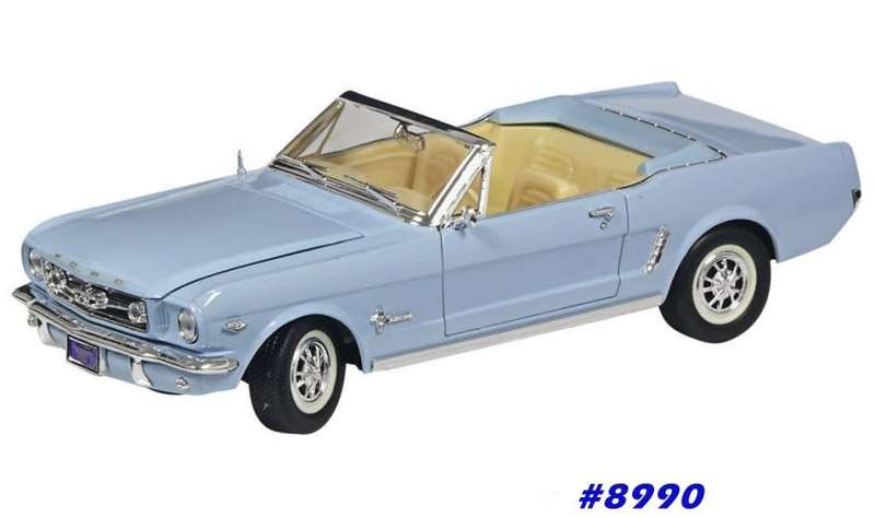 Ford Mustang 1965 powder blue 1/18 MIRA NEW+boxed  #8990 instant wheels