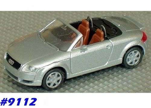 Audi TT Roadster silver (w. mirrors) 1/87 Rietze NEW+boxed   #9112 instant wheels