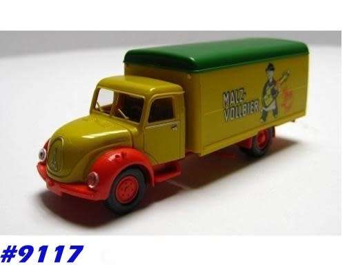 Magirus Sirius 1958 single-rear-axle clsd truck 1/87 Wiking NEW   #9117 instant wheels