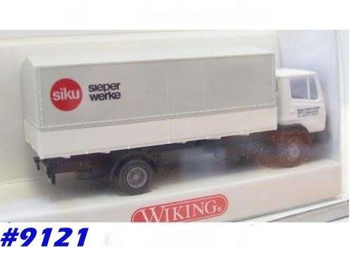 Mercedes-Benz 814 flatbed truck tarped 1/87 Wiking NEW  ex SA #9121 instant wheels