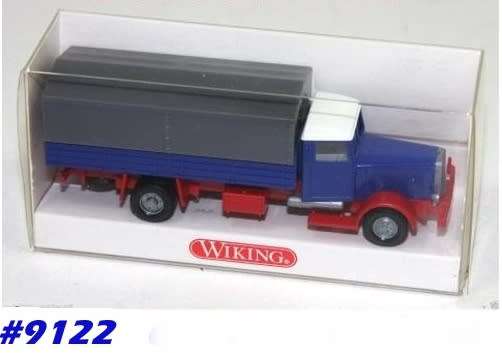 Hanomag HL5-6 1936 Flatbed truck w tarp 1/87 Wiking NEW  ex SA #9122 instant wheels