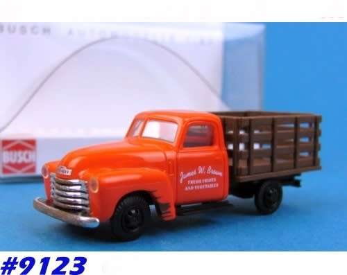 Chevrolet Farm Pick-Up 1950 lt.red 1/87 BUSCH NEW  #9123 instant wheels