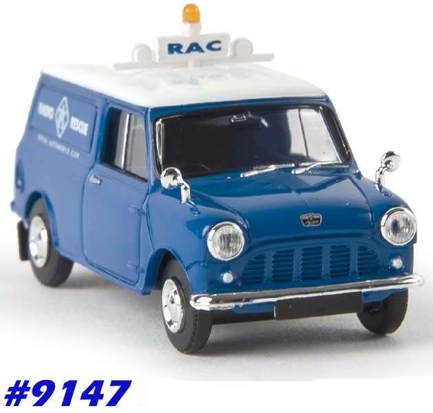 Austin Mini Van RAC Radio Rescue 1975 blue 1/87 Brekina NEW+boxed  #9147 instant wheels