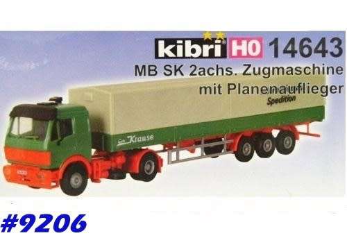 Mercedes-Benz SK long flatbed tarped rig 1/87 KIBRI kit NEW+boxed  #9206 instant wheels