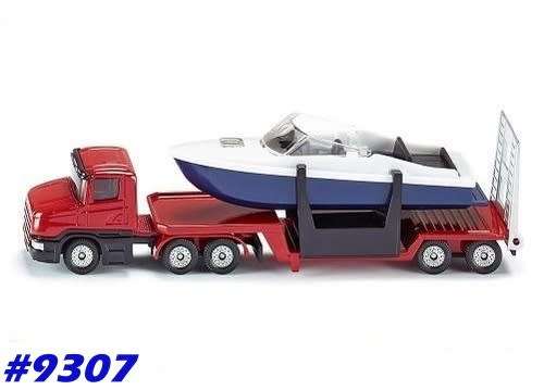 Scania Lowbed w. Yacht 1/87 Siku NEWinBlister  #9307 instant wheels