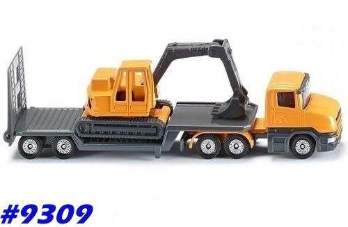 Scania Lowbed truck w Excavator 1/87 SIKU Super NEWinBlister  #9309 instant wheels