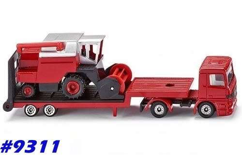 Mercedes Benz Lowbed w Combine Harvester 1/87 SiKu NEWinBlister   #9311 instant wheels