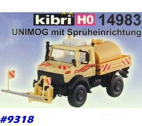 Unimog (Mercedes-Benz) with spray equipment 1/87 Kibri NEW+boxed  #9318 instant wheels