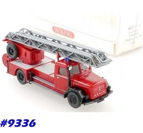 Magirus DL25h Fire Engine w. swivvel-ladder 1/87 Wiking NEW+boxed  #9336 instant wheels