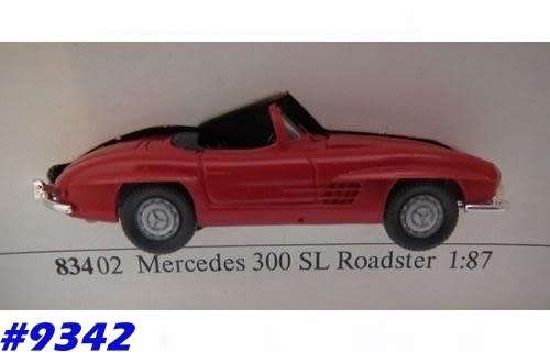 Mercedes-Benz 300 SL Roadster red 1/87 Wiking NEW #9342 instant wheels