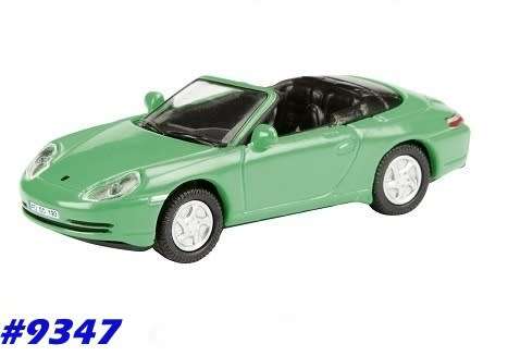 Porsche 911 Cabriolet green 1/87 Schuco NEW+boxed  #9347 instant wheels