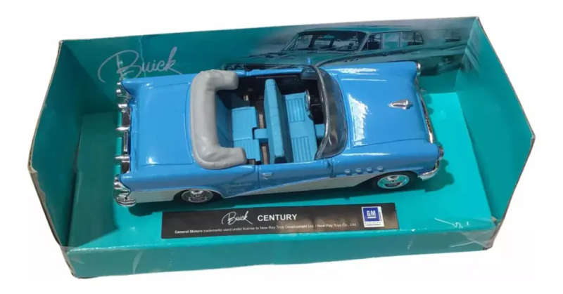 Buick Century Convertible 1955 light-blue 1:43 NewRay NEW+boxed #6044 instant wheels