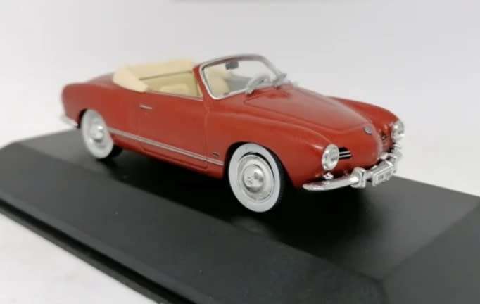 Volkswagen Karmann Ghia I (1300) Cabriolet 1957 red 1/43 Altaya/IXO #6047 instant wheels