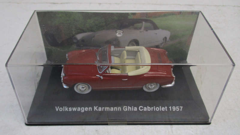 Volkswagen Karmann Ghia I (1300) Cabriolet 1957 red 1/43 Altaya/IXO #6047 instant wheels