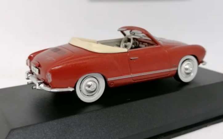 Volkswagen Karmann Ghia I (1300) Cabriolet 1957 red 1/43 Altaya/IXO #6047 instant wheels