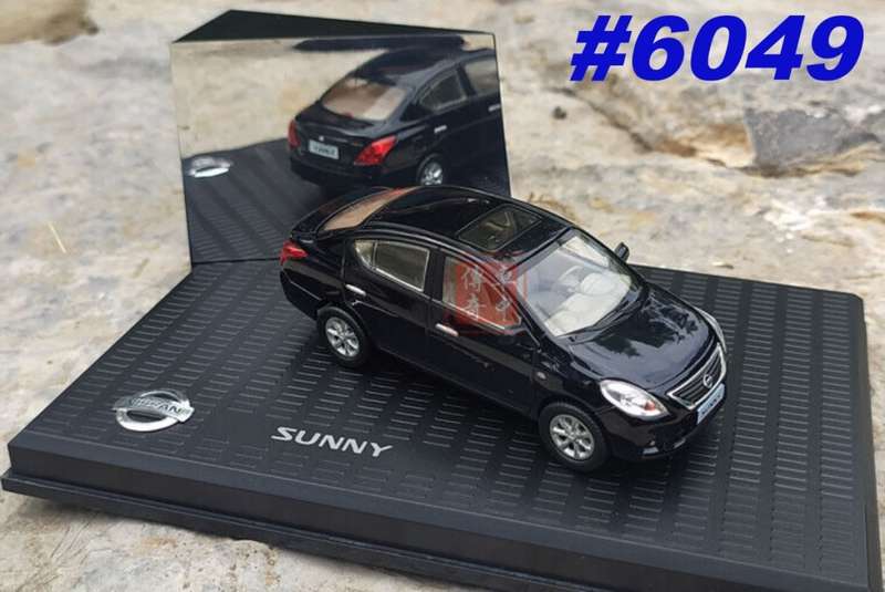 Nissan Sunny 2012 black 1/43 SinoLegendMod NEW+boxed #6049 instant wheels