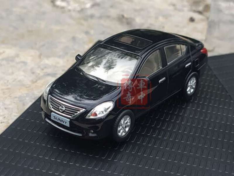 Nissan Sunny 2012 black 1/43 SinoLegendMod NEW+boxed #6049 instant wheels