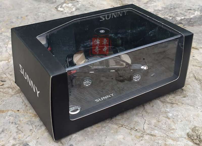 Nissan Sunny 2012 black 1/43 SinoLegendMod NEW+boxed #6049 instant wheels