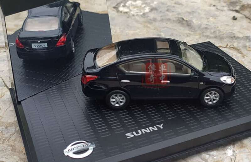 Nissan Sunny 2012 black 1/43 SinoLegendMod NEW+boxed #6049 instant wheels