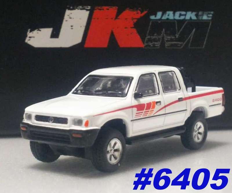 Toyota HiLux 4x4/2400 1993 white 1/64 JackieM NEW+boxed #6405 instant wheels