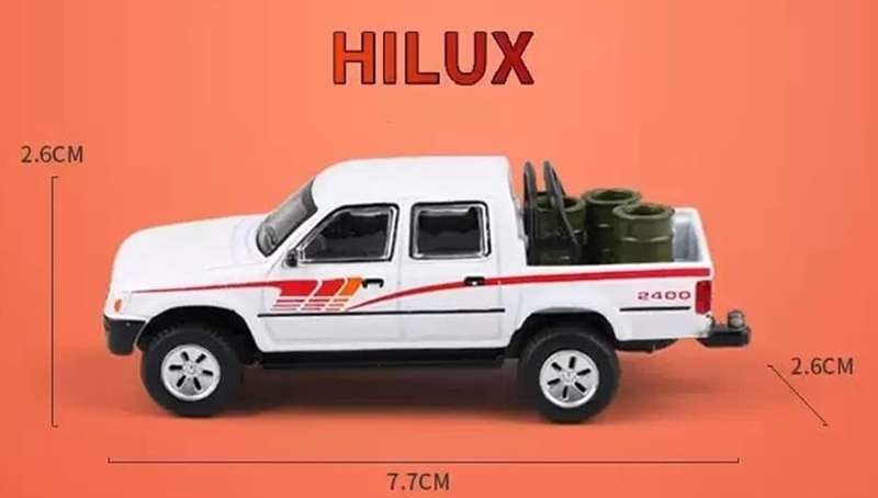 Toyota HiLux 4x4/2400 1993 white 1/64 JackieM NEW+boxed #6405 instant wheels