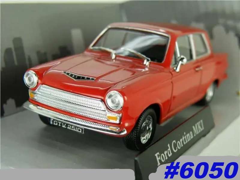 Ford Cortina Mk.1 1966 red 1/43 Cararama/Oxford NEW+boxed #6050 instant wheels