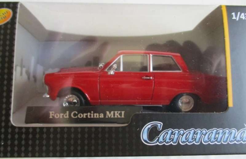 Ford Cortina Mk.1 1966 red 1/43 Cararama/Oxford NEW+boxed #6050 instant wheels