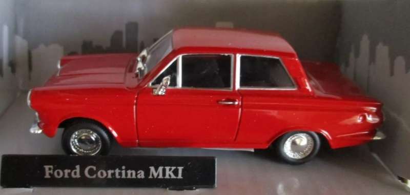 Ford Cortina Mk.1 1966 red 1/43 Cararama/Oxford NEW+boxed #6050 instant wheels