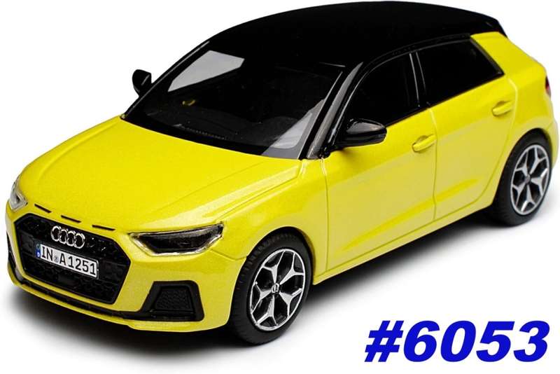 Audi A1 Sportback 2018 PhytonYellow 1/43 I-scale/Kyosho NEW+boxed #6053 instant wheels