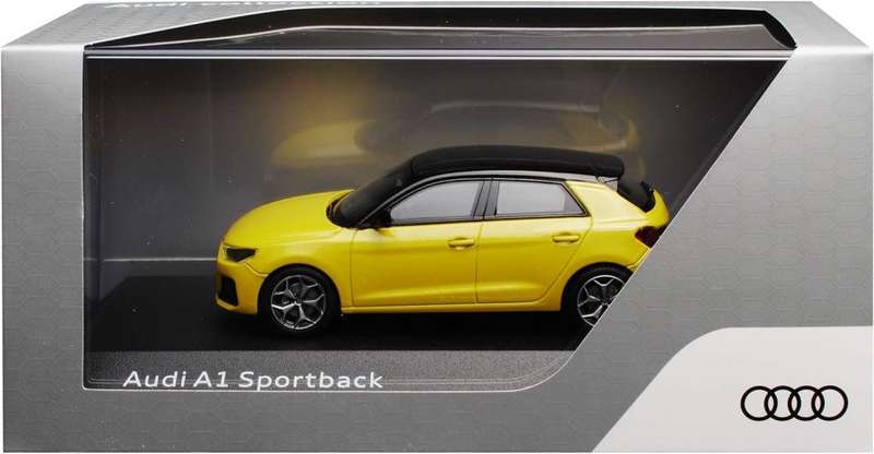 Audi A1 Sportback 2018 PhytonYellow 1/43 I-scale/Kyosho NEW+boxed #6053 instant wheels